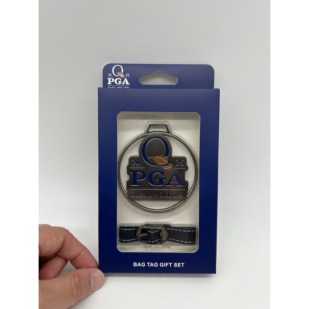 2025 Pga Championship golf Bag Tag Quail Hollow metal with buckle strap new